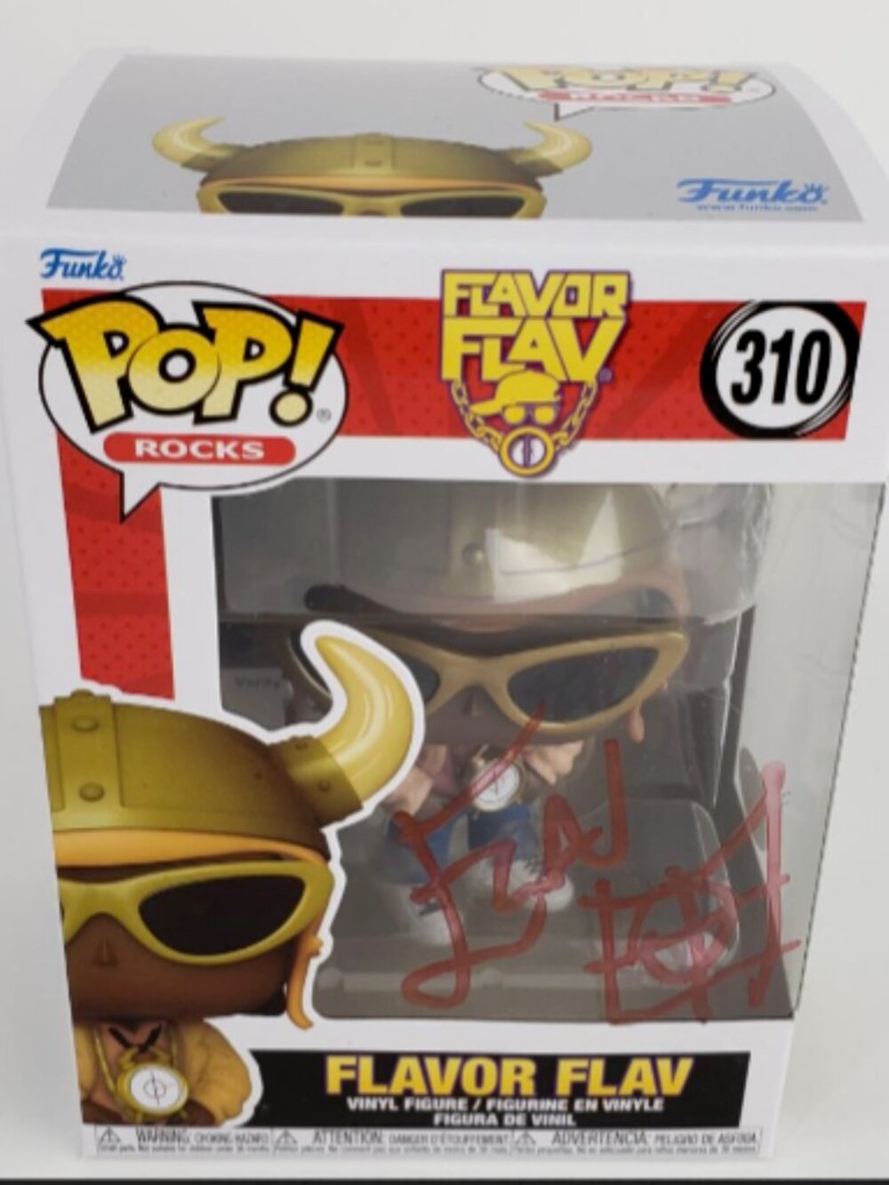 FLAVOR FLAV SIGNED Funko Pop! Rocks ~ Flavor Flav #310 w/JSA COA
